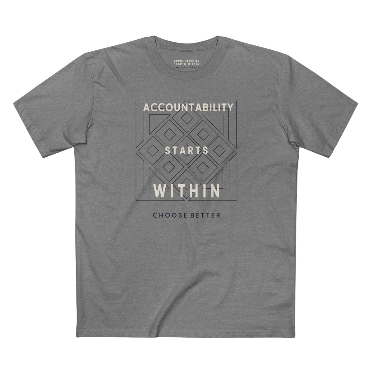 ACCOUNTABILITY STARTS WITHIN BESPOKE PREMIUM T-SHIRT in Heather Gray