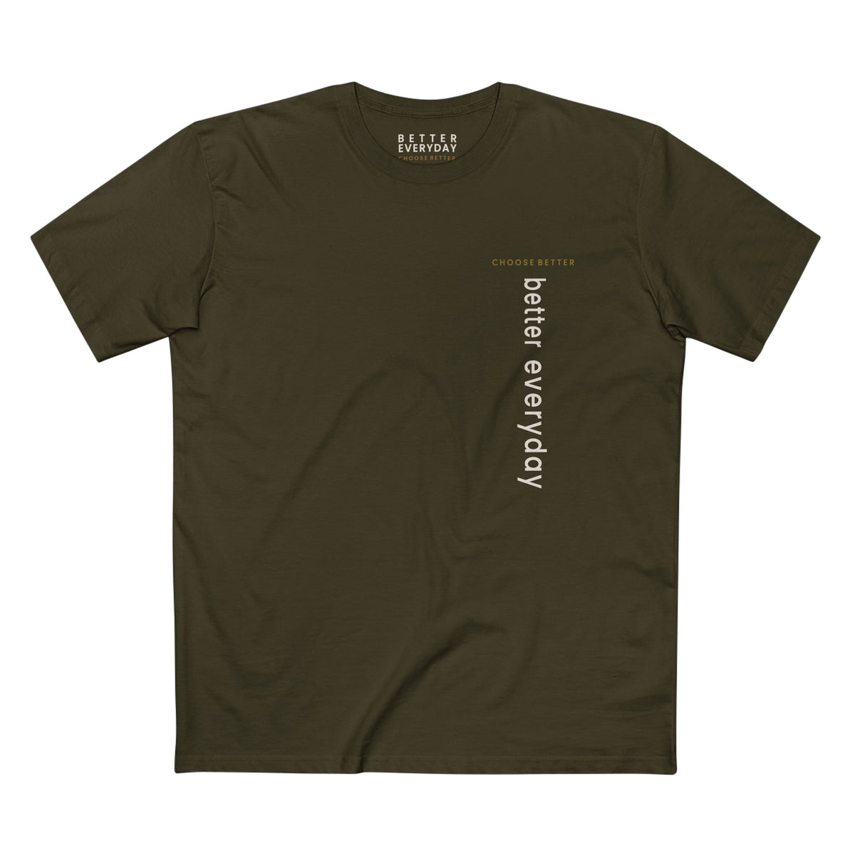BETTER EVERYDAY VERTICAL STREAM PREMIUM T-SHIRT in Army