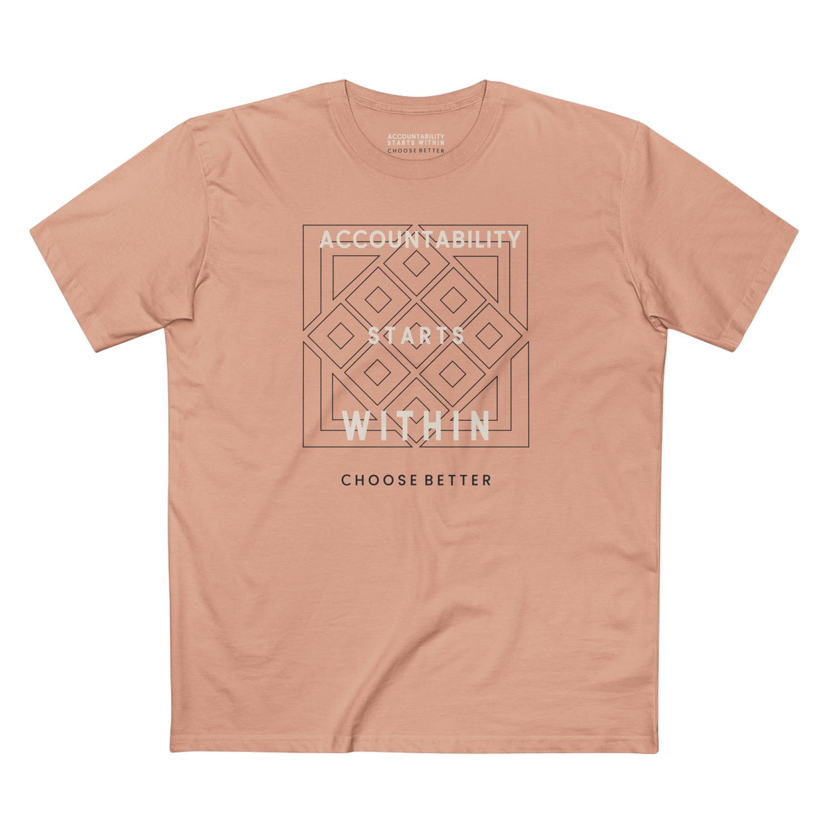 ACCOUNTABILITY STARTS WITHIN BESPOKE PREMIUM T-SHIRT in Pale Pink