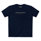 PROGRESS OVER PERFECTION SUBTLE PREMIUM T-SHIRT in Midnight Navy