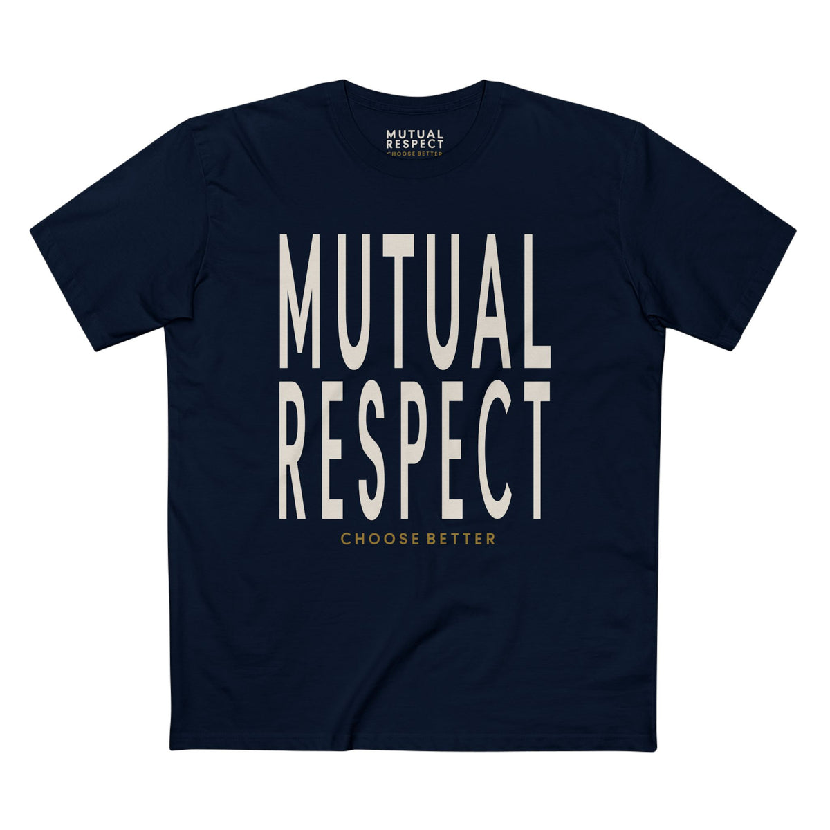 MUTUAL RESPECT BOLD PREMIUM T-SHIRT in Midnight Navy