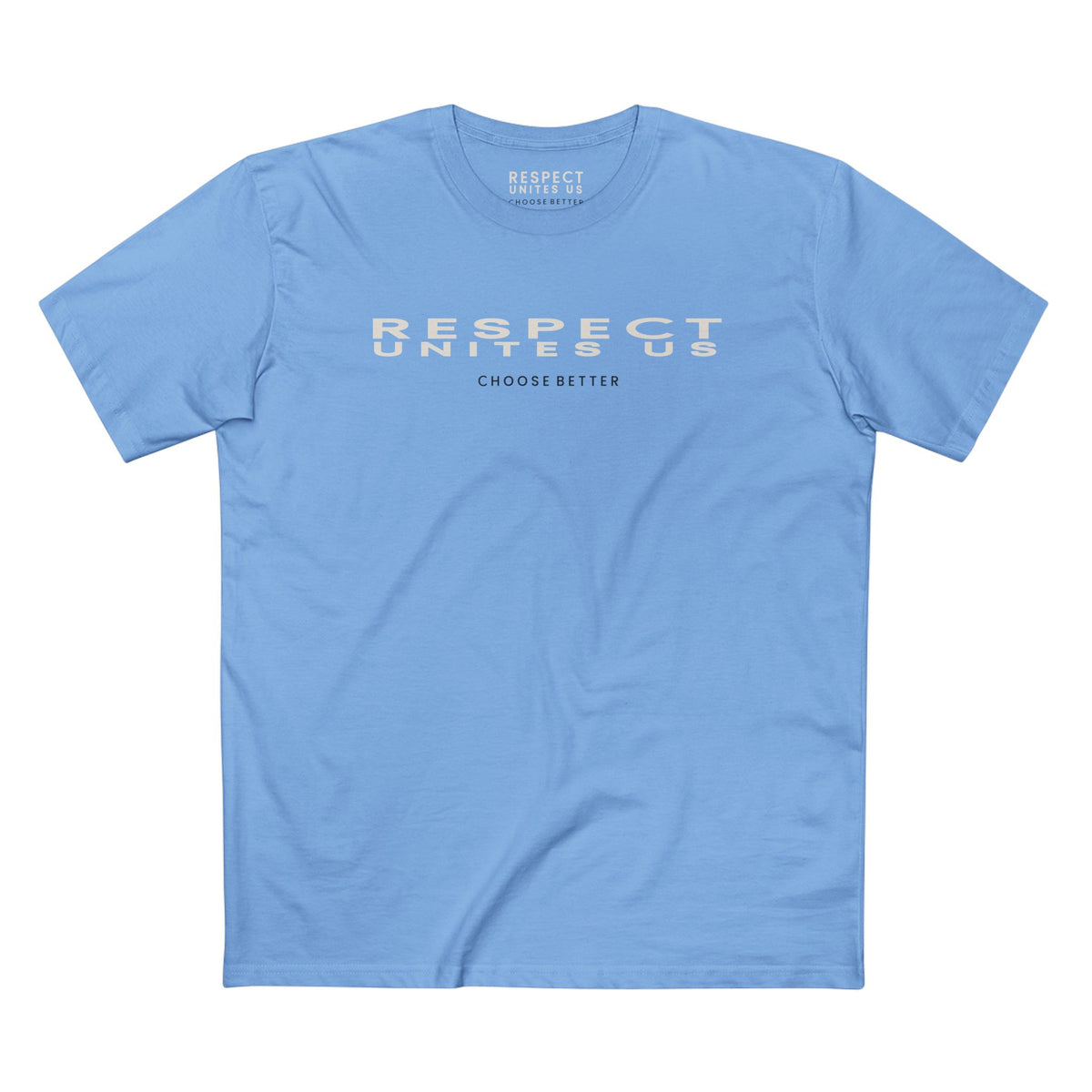 RESPECT UNITES US PANORAMIC PREMIUM T-SHIRT in Carolina Blue