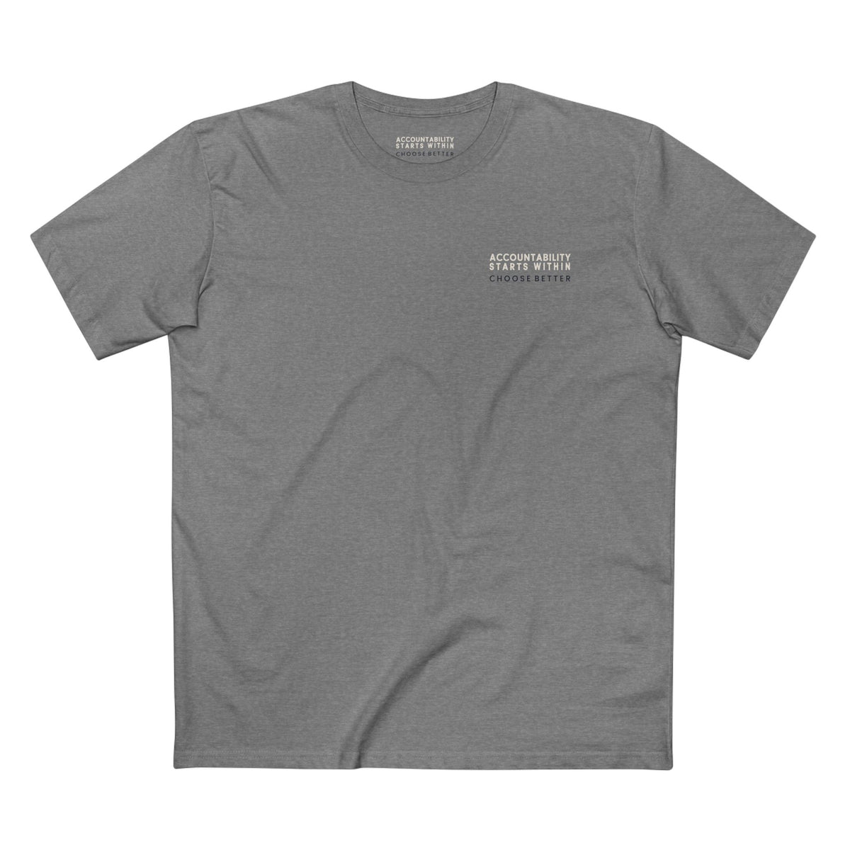 ACCOUNTABILITY STARTS WITHIN MINIMAL PREMIUM T-SHIRT in Heather Gray
