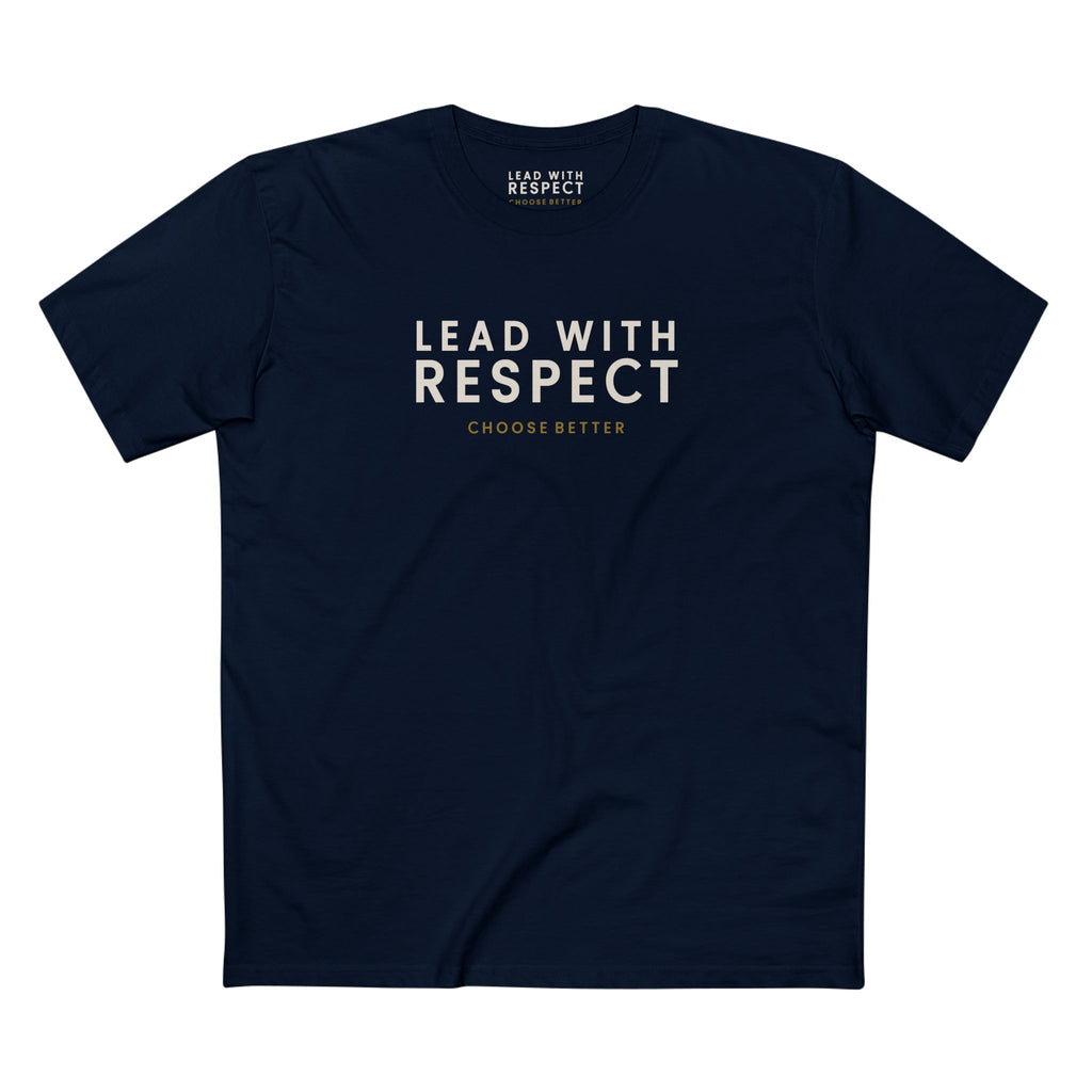 LEAD WITH RESPECT SIGNATURE PREMIUM T-SHIRT in Midnight Navy