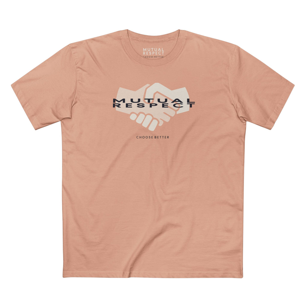 MUTUAL RESPECT BESPOKE PREMIUM T-SHIRT in Pale Pink