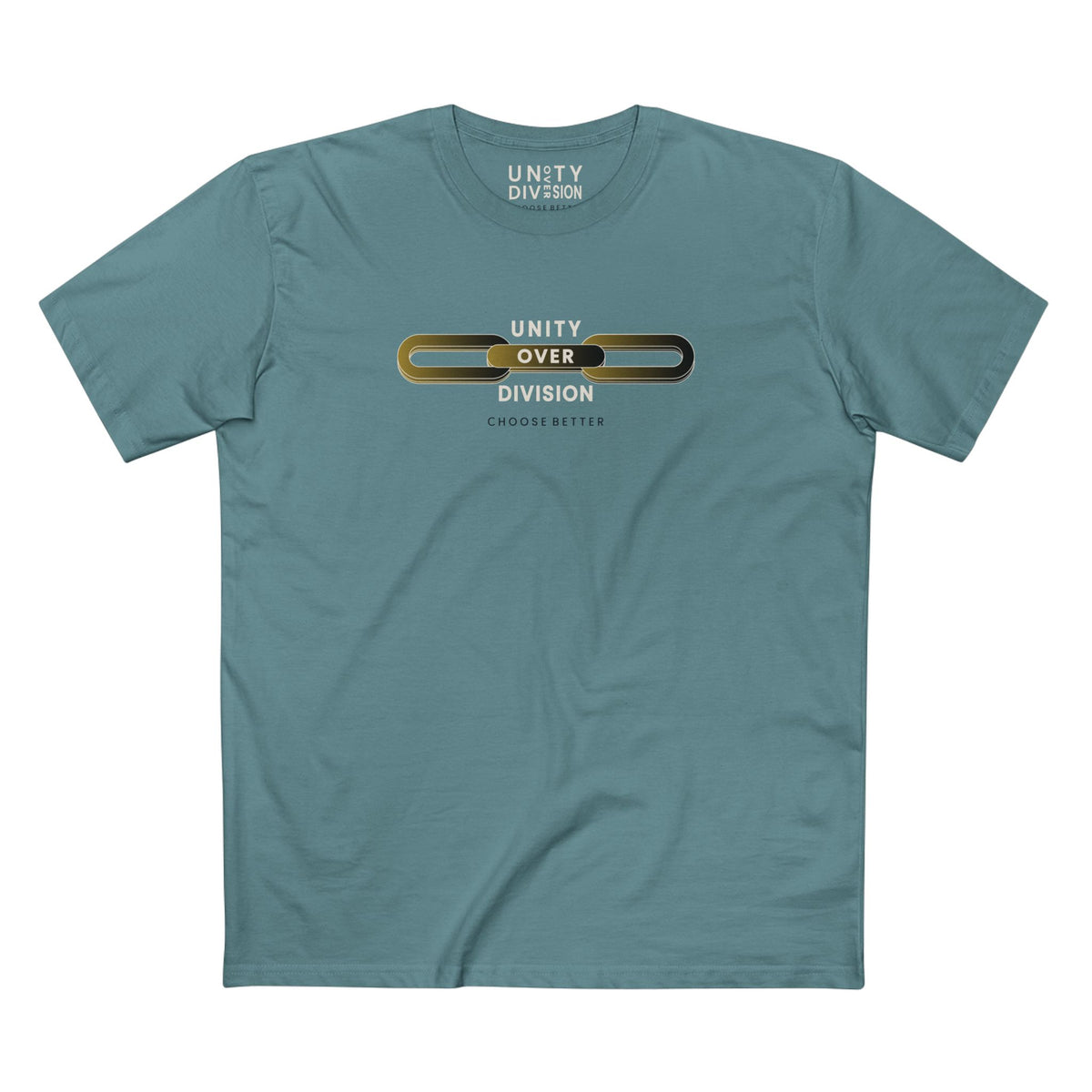 UNITY OVER DIVISION BESPOKE PREMIUM T-SHIRT in Slate Blue