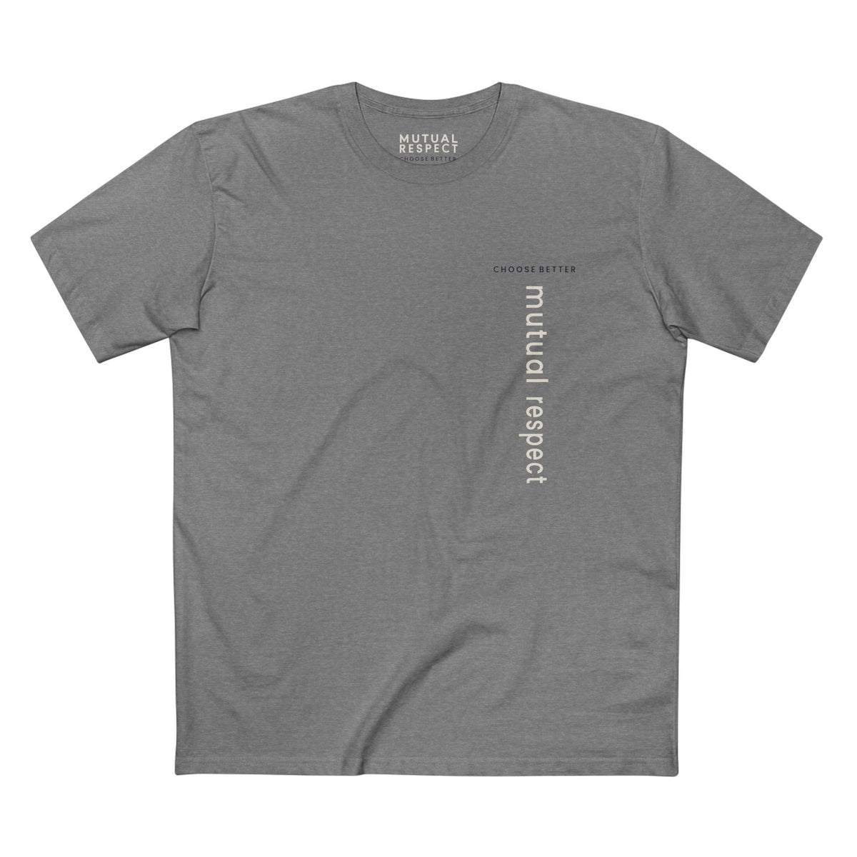 MUTUAL RESPECT VERTICAL STREAM PREMIUM T-SHIRT in Heather Gray