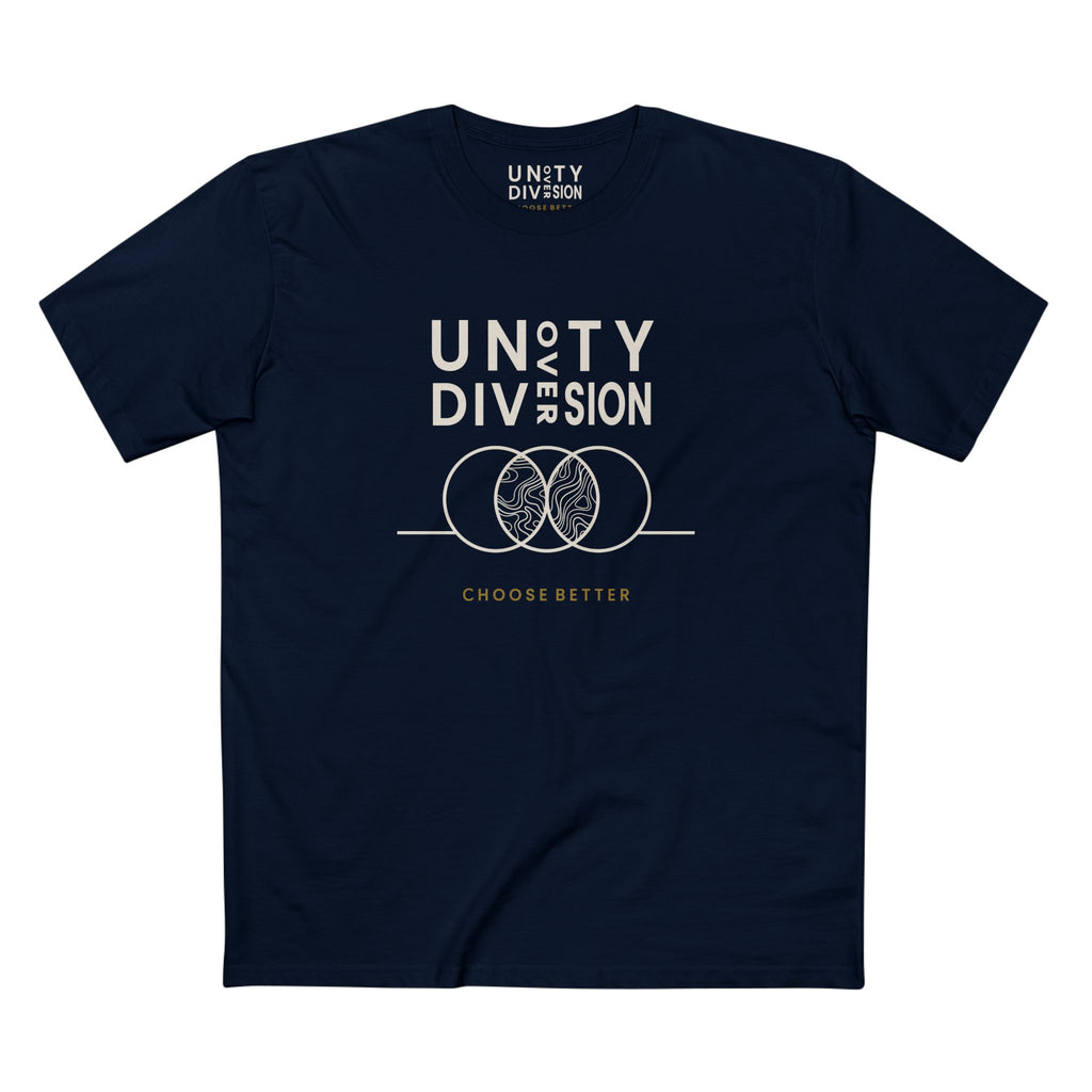 UNITY OVER DIVISION EMBLEM PREMIUM T-SHIRT in Midnight Navy