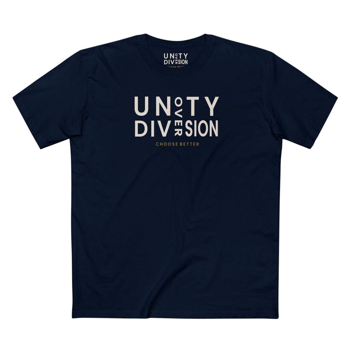 UNITY OVER DIVISION SIGNATURE PREMIUM T-SHIRT in Midnight Navy
