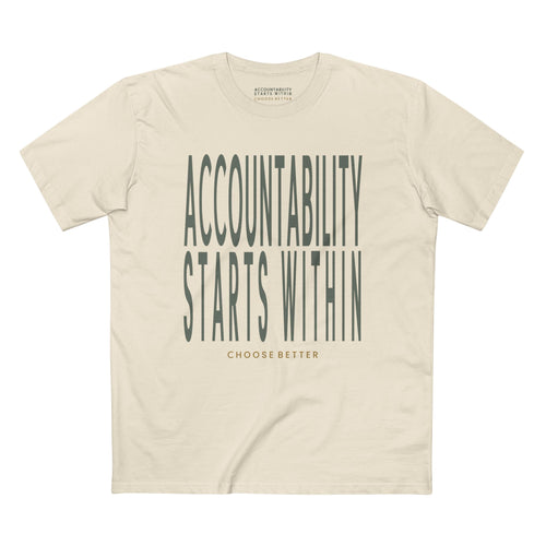 ACCOUNTABILITY STARTS WITHIN BOLD PREMIUM T-SHIRT in Natural