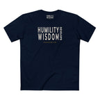 HUMILITY DEVELOPS WISDOM SIGNATURE PREMIUM T-SHIRT in Midnight Navy