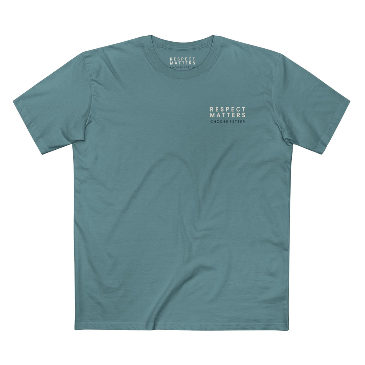 RESPECT MATTERS MINIMAL PREMIUM T-SHIRT in Slate Blue