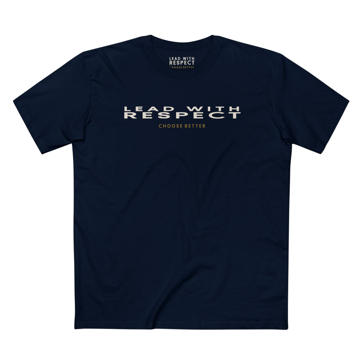LEAD WITH RESPECT PANORAMIC PREMIUM T-SHIRT in Midnight Navy