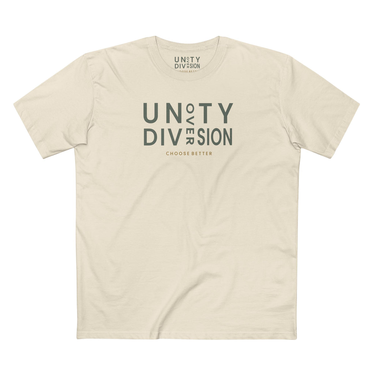 UNITY OVER DIVISION SIGNATURE PREMIUM T-SHIRT in Natural