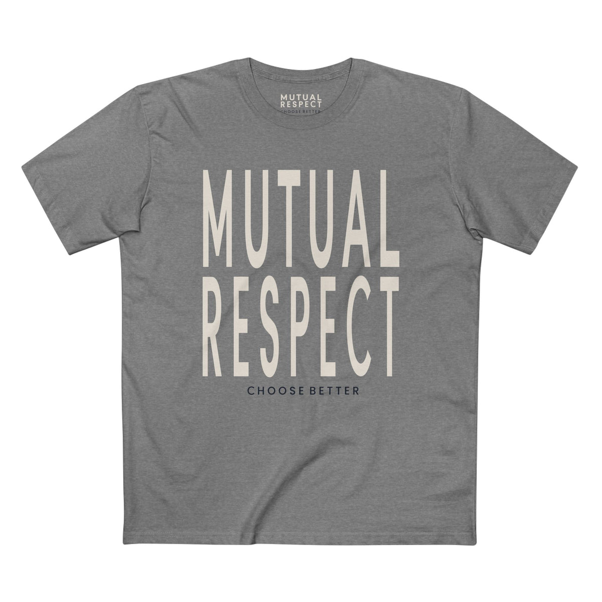 MUTUAL RESPECT BOLD PREMIUM T-SHIRT in Heather Gray