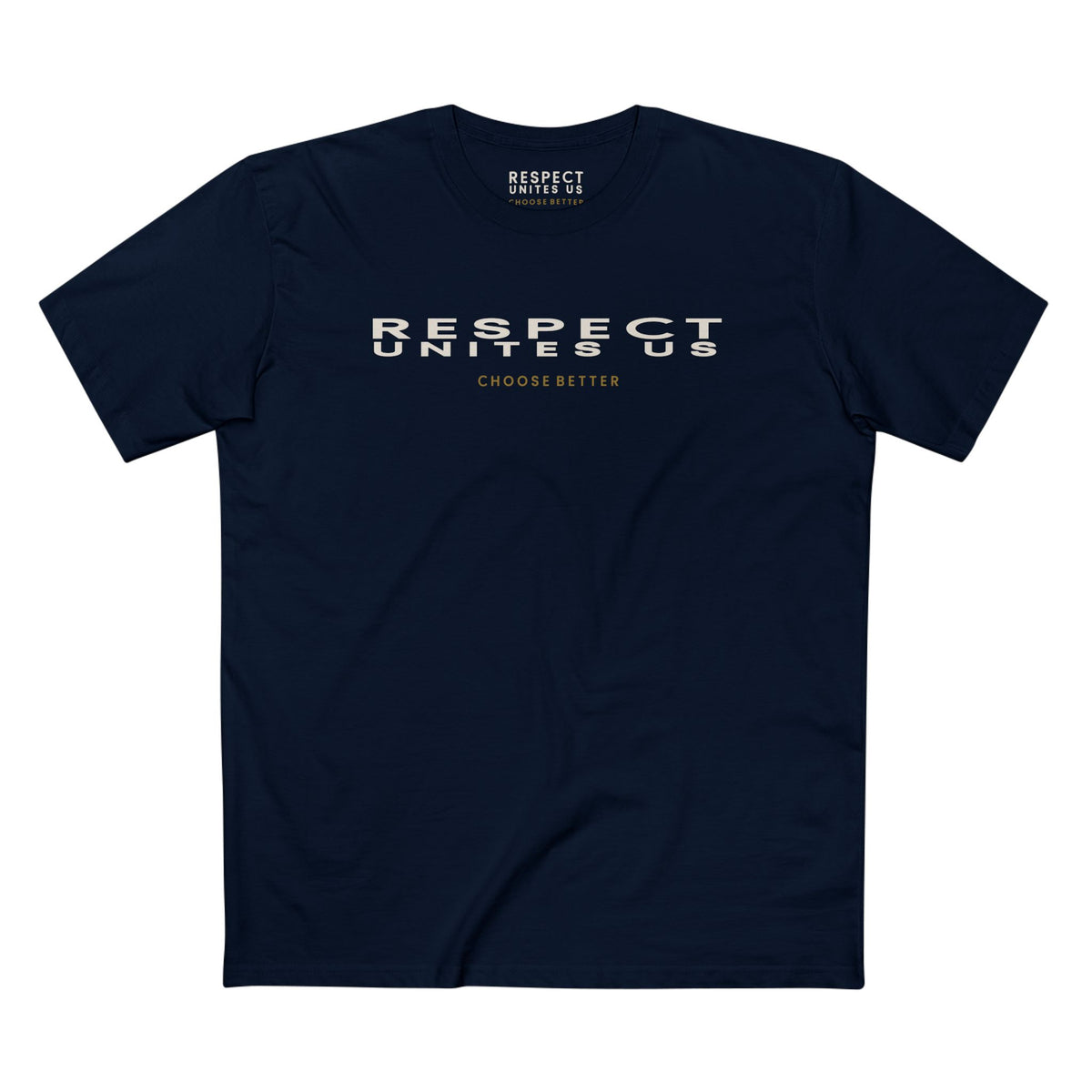 RESPECT UNITES US PANORAMIC PREMIUM T-SHIRT in Midnight Navy