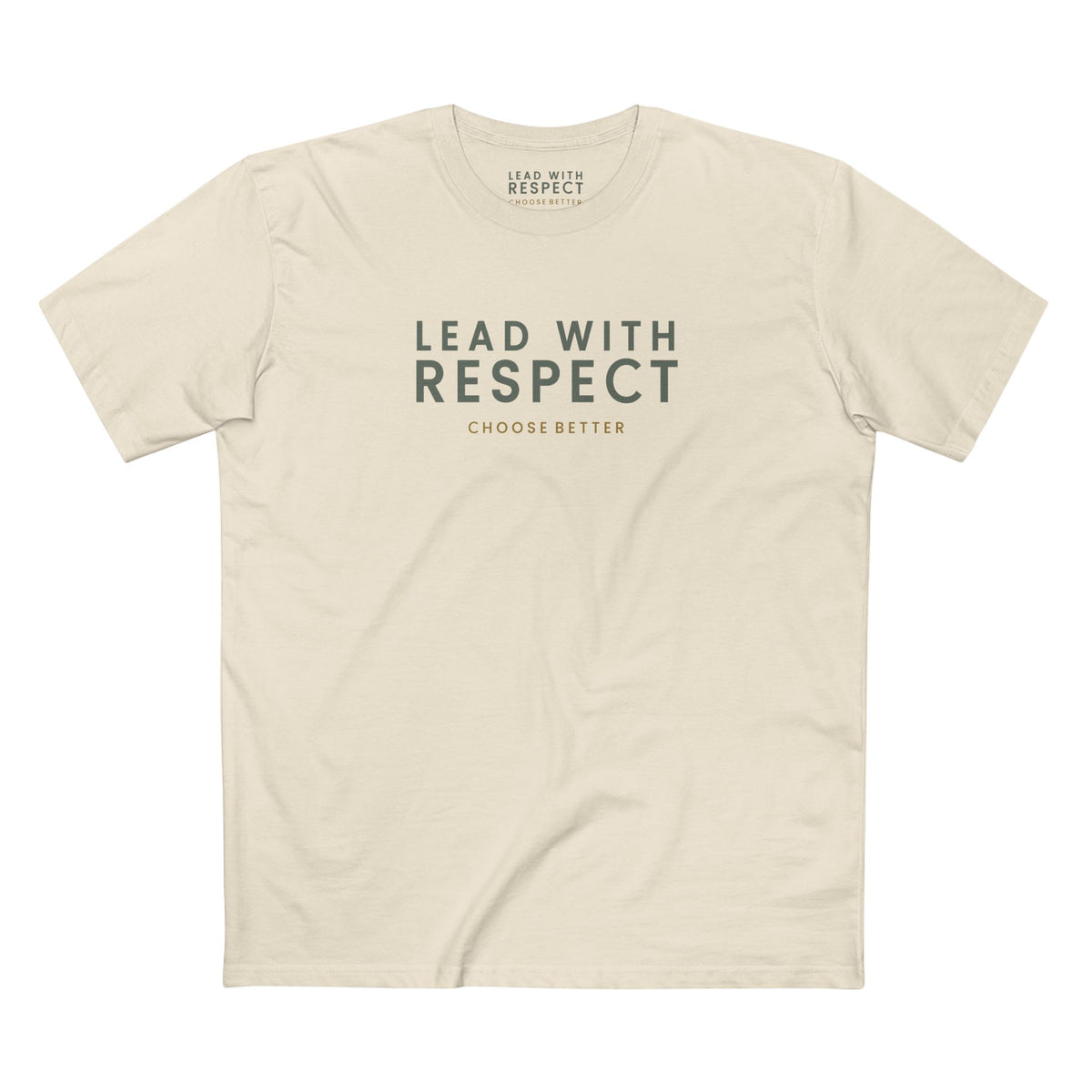 LEAD WITH RESPECT SIGNATURE PREMIUM T-SHIRT in Natural