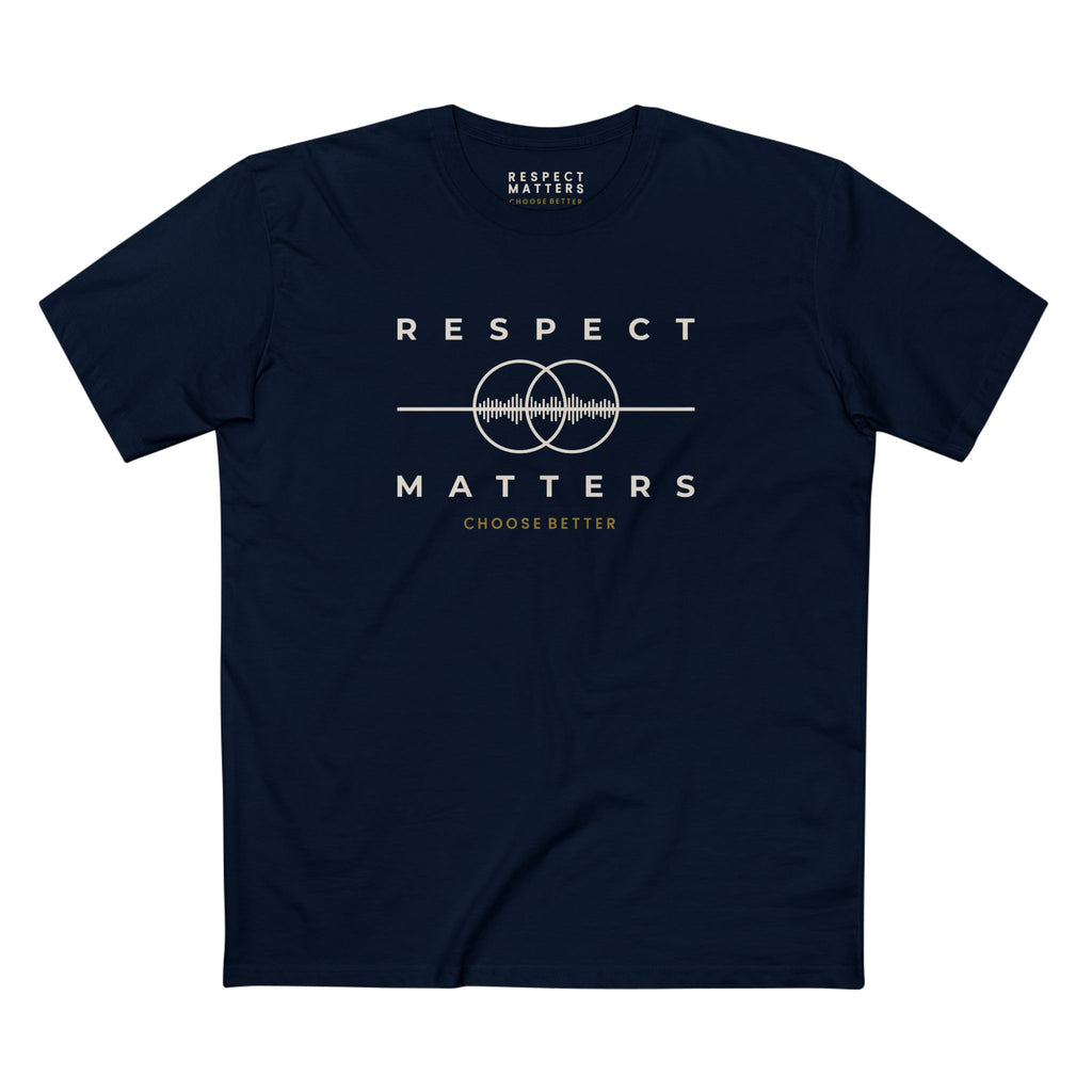 RESPECT MATTERS EMBLEM PREMIUM T-SHIRT in Midnight Navy