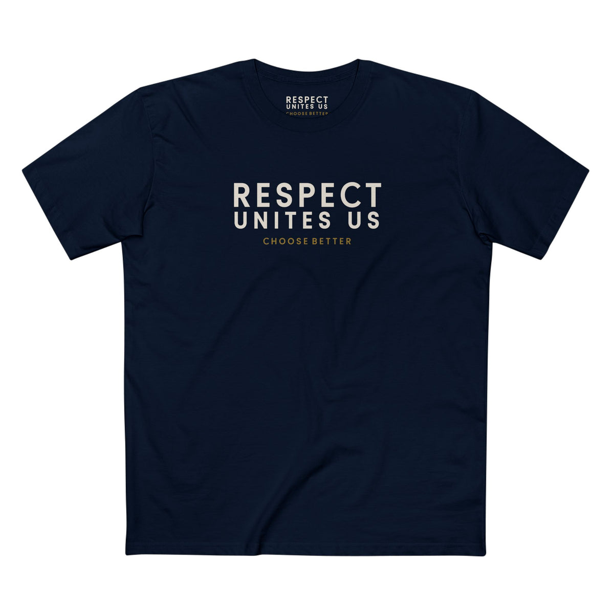 RESPECT UNITES US SIGNATURE PREMIUM T-SHIRT in Midnight Navy