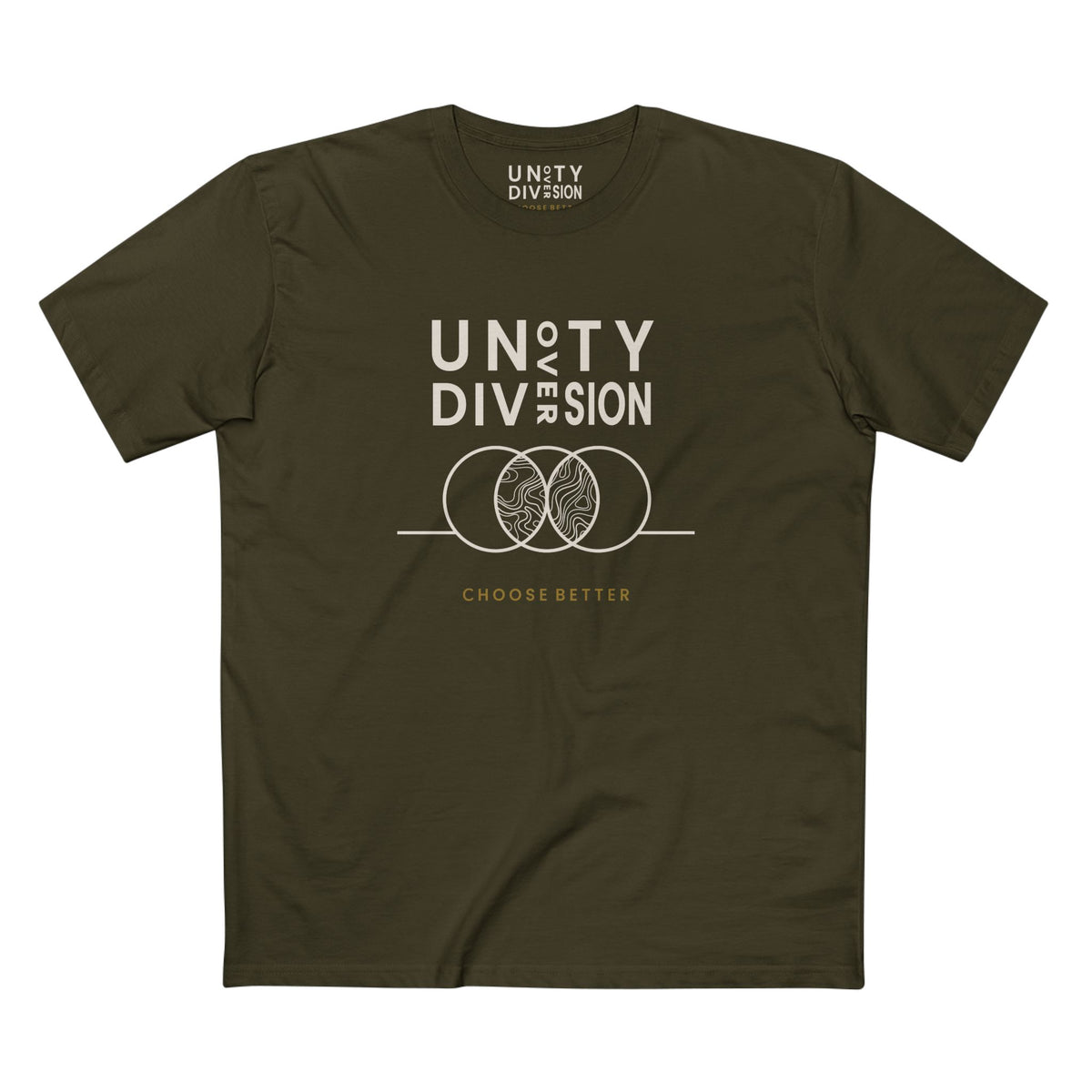 UNITY OVER DIVISION EMBLEM PREMIUM T-SHIRT in Army