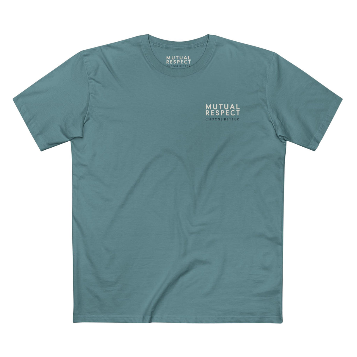 MUTUAL RESPECT MINIMAL PREMIUM T-SHIRT in Slate Blue