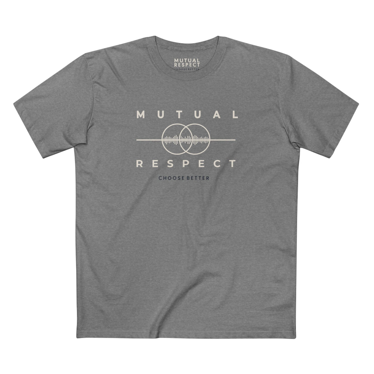 MUTUAL RESPECT EMBLEM PREMIUM T-SHIRT in Heather Gray