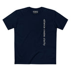 PATIENCE CREATES CLARITY VERTICAL STREAM PREMIUM T-SHIRT in Midnight Navy