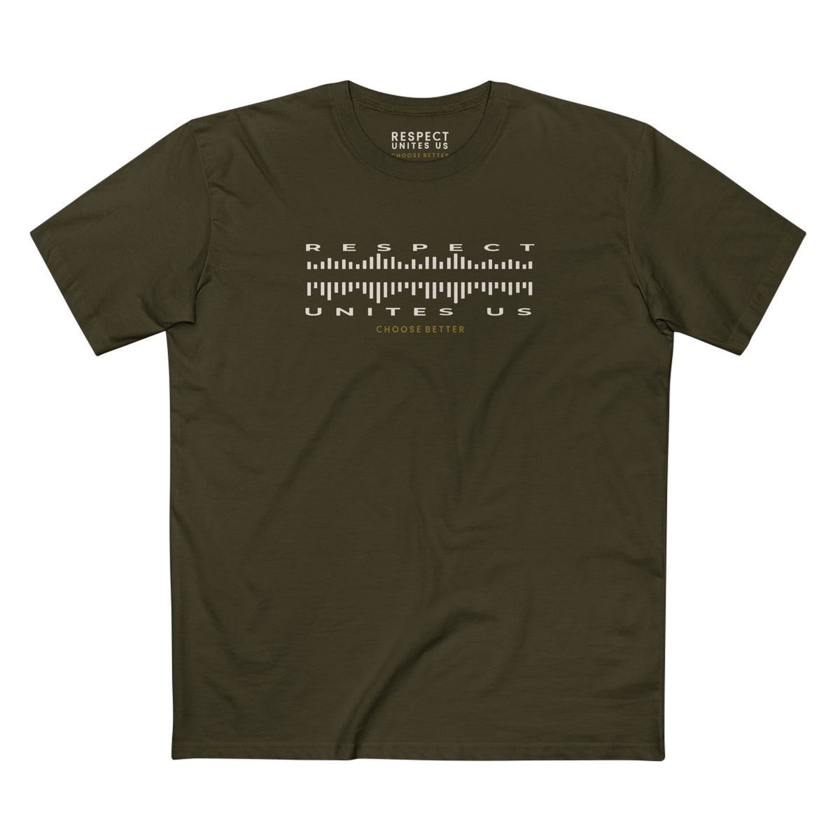 RESPECT UNITES US BESPOKE PREMIUM T-SHIRT in Army