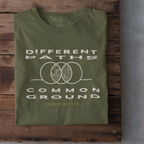 DIFFERENT PATHS COMMON GROUND EMBLEM PREMIUM T-SHIRT