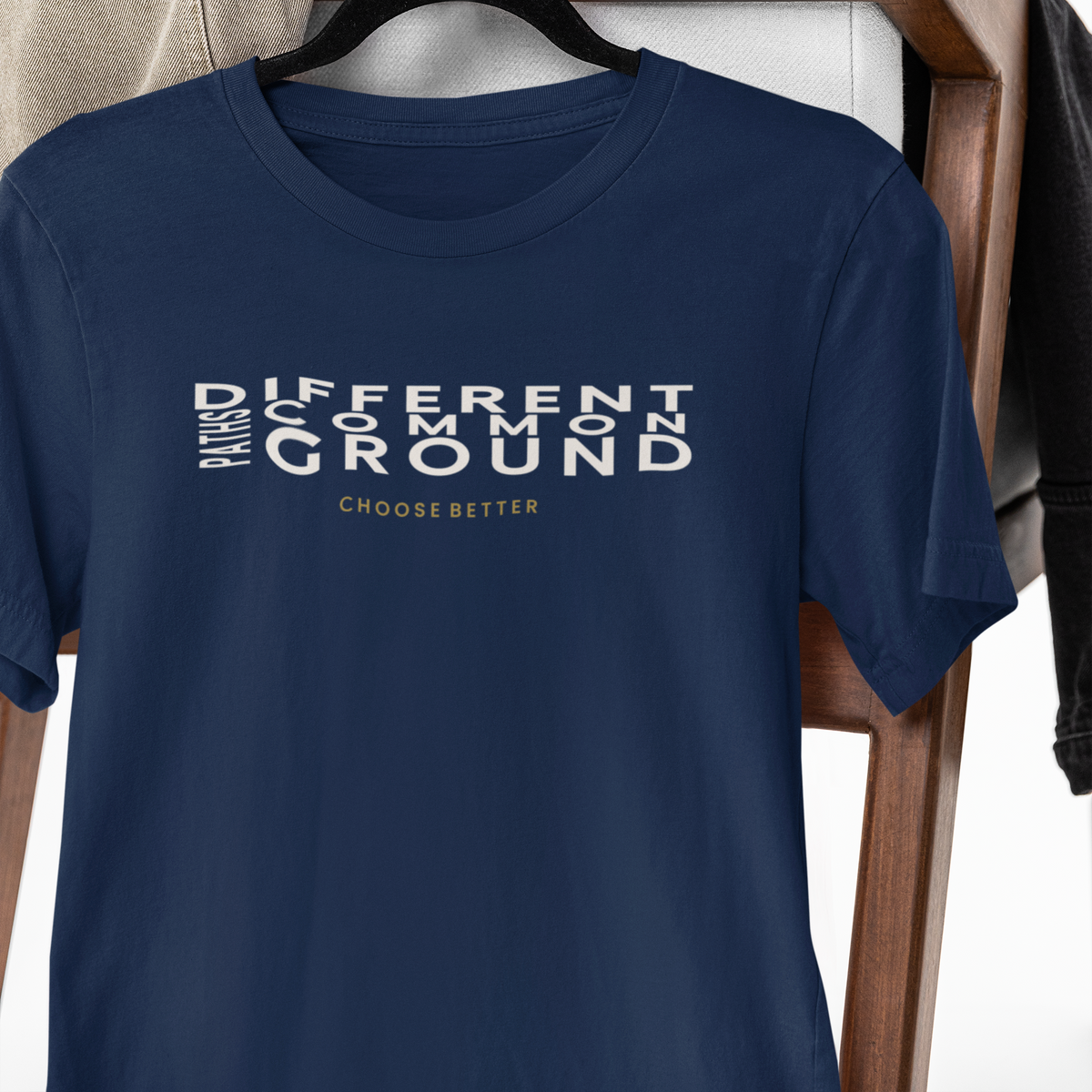 DIFFERENT PATHS COMMON GROUND PANORAMIC PREMIUM T-SHIRT