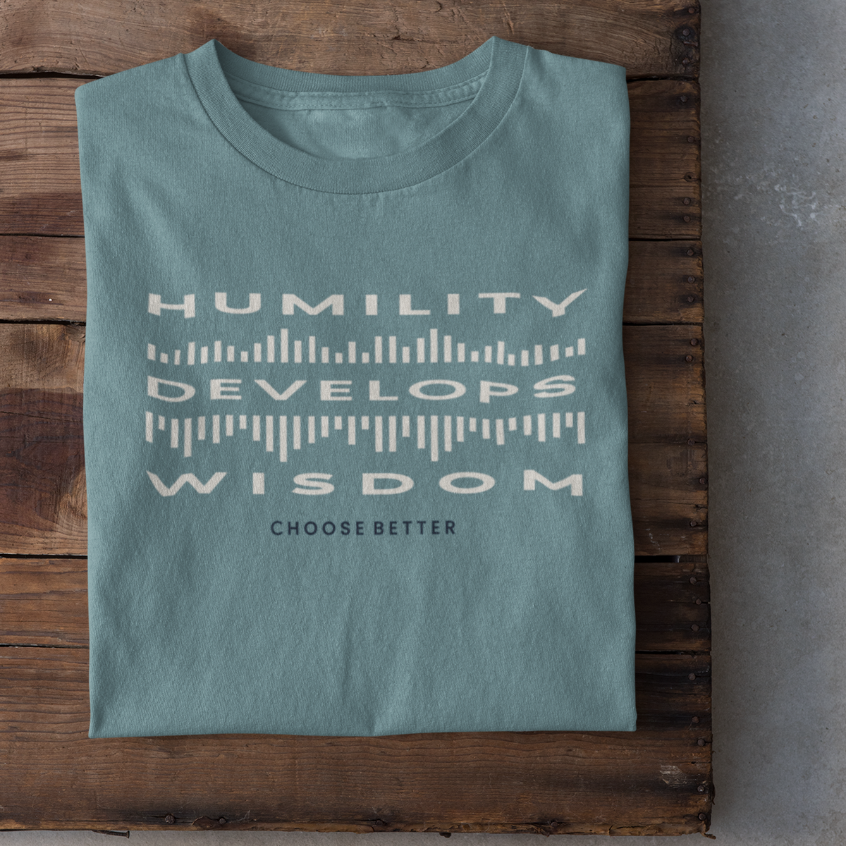 HUMILITY DEVELOPS WISDOM EMBLEM PREMIUM T-SHIRT