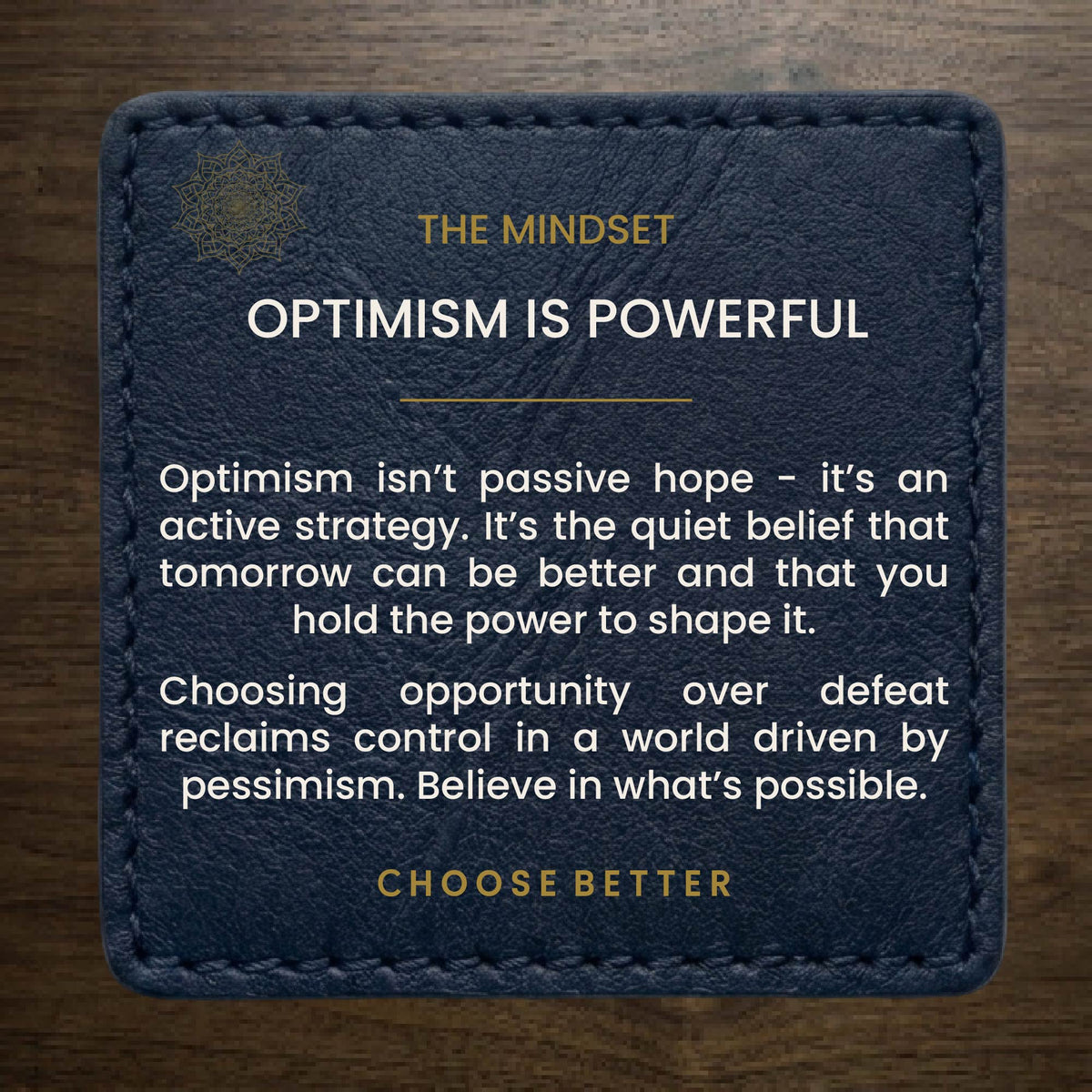 OPTIMISM IS POWERFUL MANDALA PREMIUM T-SHIRT