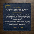 PATIENCE CREATES CLARITY VERTICAL STREAM PREMIUM T-SHIRT