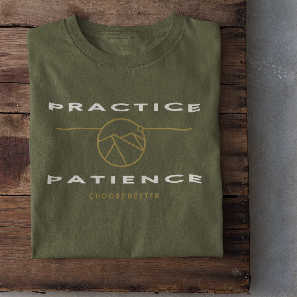 PRACTICE PATIENCE EMBLEM PREMIUM T-SHIRT