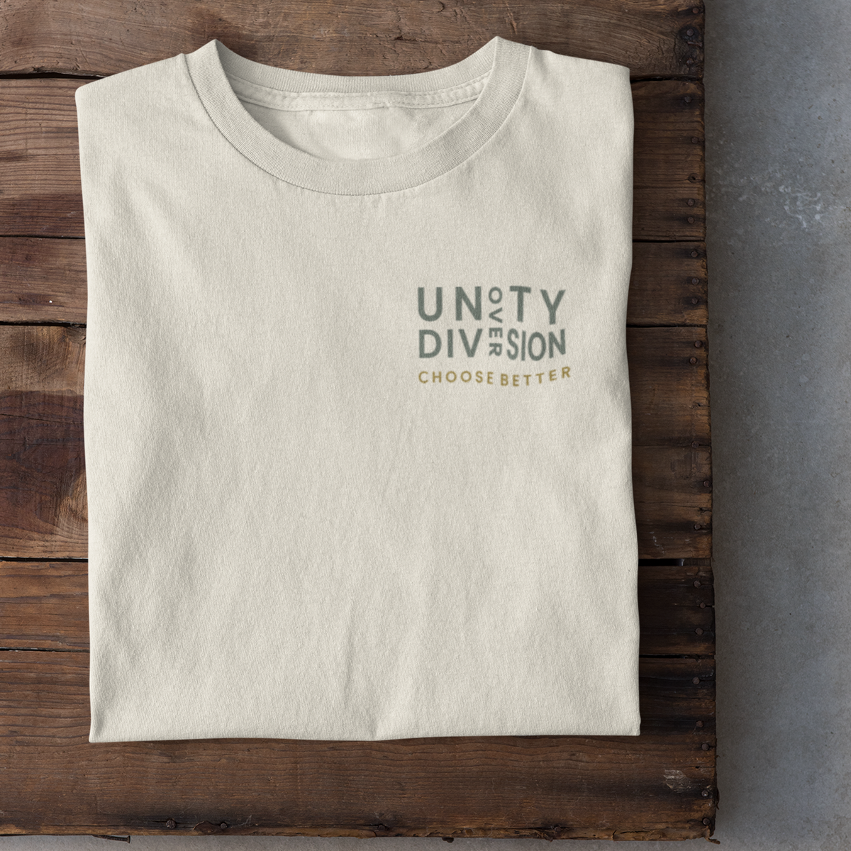 UNITY OVER DIVISION MINIMAL PREMIUM T-SHIRT
