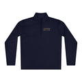 Dark gray long-sleeve pullover with a logo on the chest against a white background